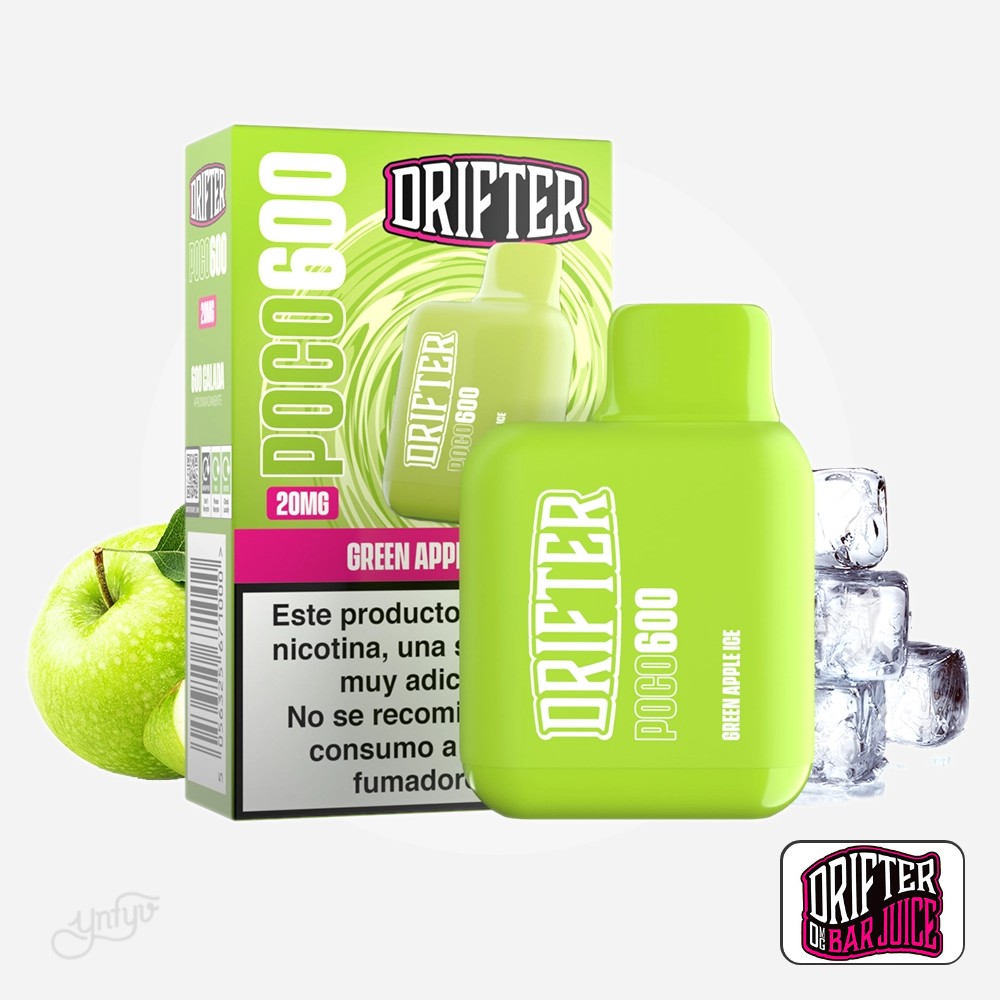 Vaper Desechable Poco 600 Green Apple Ice 20Mg Drifter | Yonofumoyovapeo.com vaper desechable poco 600 green apple ice 20mg drifter