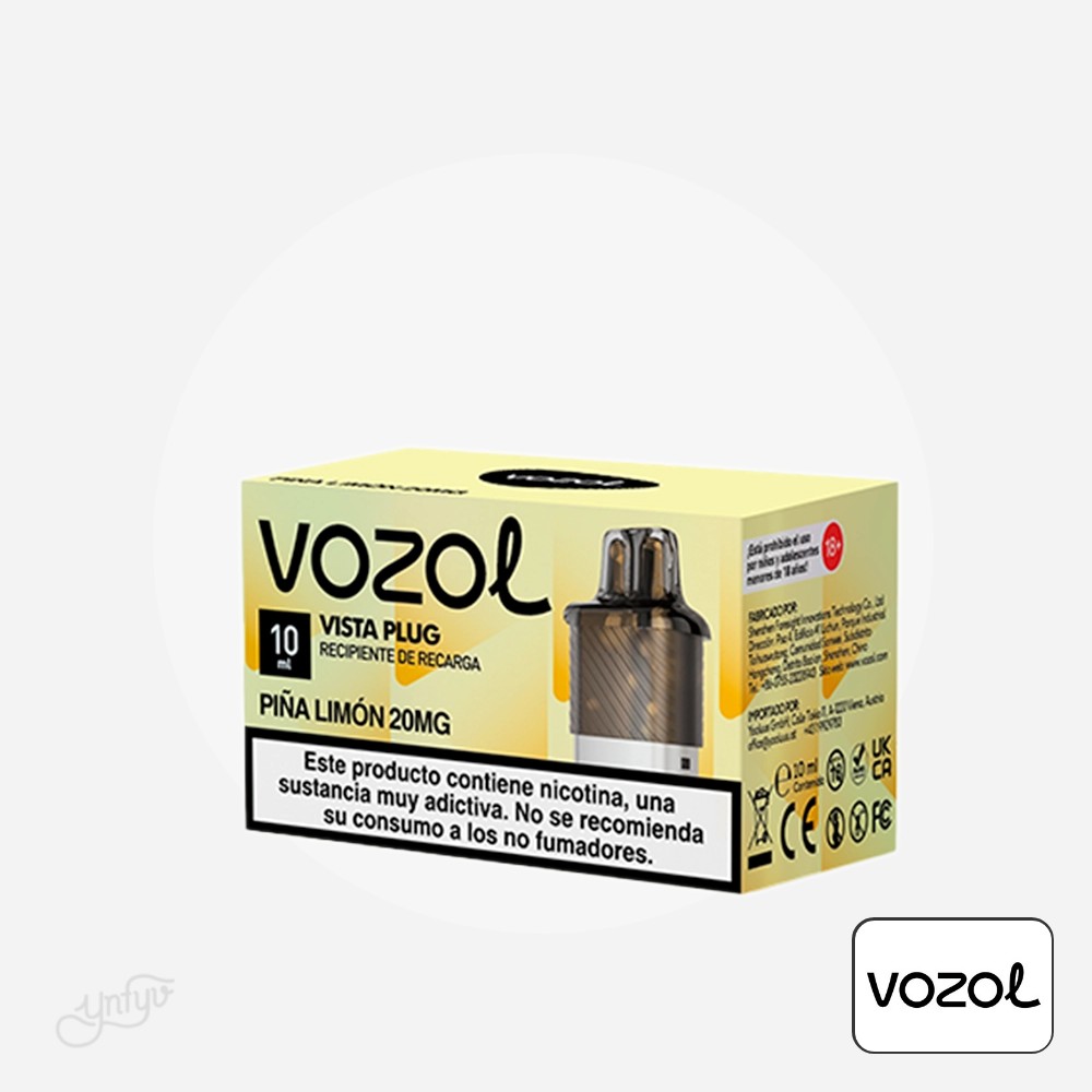 Cartucho Precargado Vista Plug 2+10 Piña Limón 20Mg Vozol | Yonofumoyovapeo.com cartucho precargado vista plug 2+10 piña limón 20mg vozol - imagen 3
