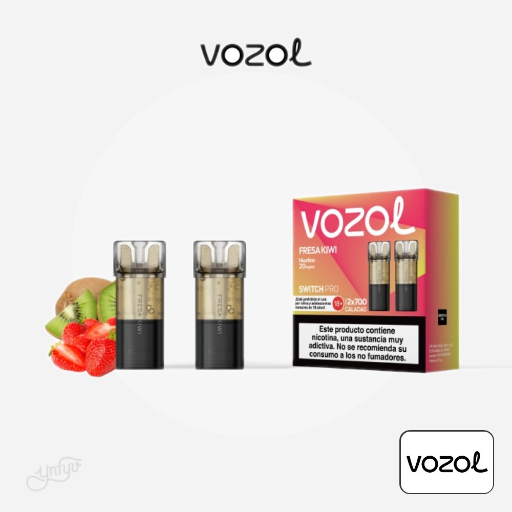 Cartucho Precargado Switch Pro Fresa Kiwi Vozol (Pack De 2) | Yonofumoyovapeo.com cartucho precargado switch pro fresa kiwi vozol (pack de 2)