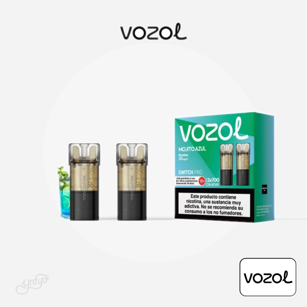Cartucho Precargado Switch Pro Mojito Azul Vozol (Pack De 2) | Yonofumoyovapeo.com cartucho precargado switch pro mojito azul vozol (pack de 2)