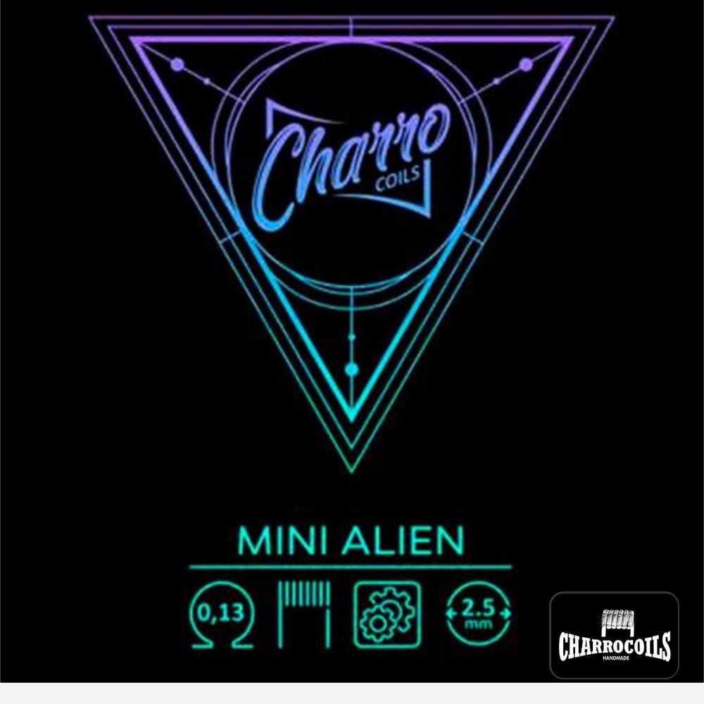 Charro Coils Dual Mini Alien - 0.12 Ohm (Pack De 2) | Yonofumoyovapeo.com charro coils dual mini alien – 0.12 ohm (pack de 2)