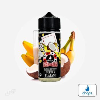 Aroma Poker Fruits Batido de Coco Plátano 16ml (Longfill) - Drops