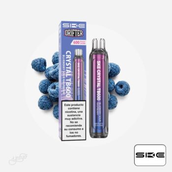 Vaper Desechable Crystal TB600 Blue Sour Raspberry 20mg SKE x Drifter