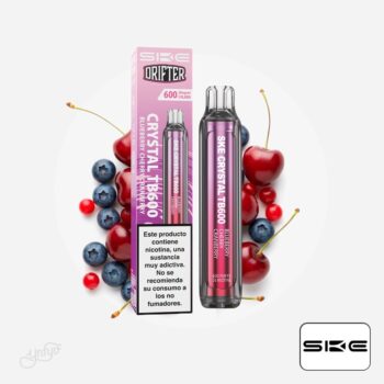Vaper Desechable Crystal TB600 Blueberry Cherry Cranberry 20mg SKE x Drifter