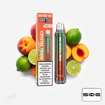 Vaper Desechable Crystal TB600 Lime Peach 20mg SKE x Drifter