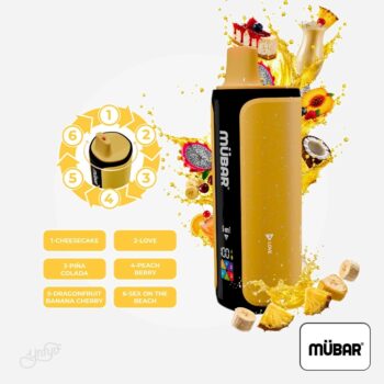 Vaper Desechable 6en1 240K Sweet Creamy 0mg Mübar